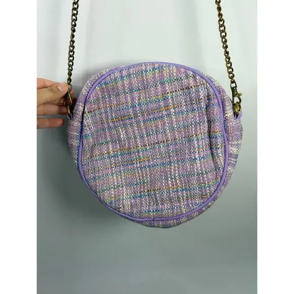 America & Beyond Purple Circle Crossbody Bag Orange Slice Beaded - Picture 6 of 7